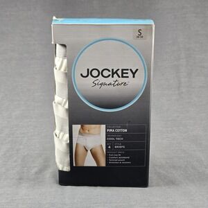 JOCKEY Signature Pima Cotton Briefs 4 Pack Cool Tech Men's Small (28-30) NIB